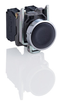 Кнопка черная без фиксации 22мм 1но (Schneider Electric) XB4BA21