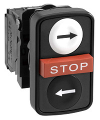 Кнопка 22мм тройная с маркировкой (Schneider Electric) XB5AA711237