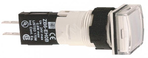 Лампа сигнальная 16ММ 12-24В белая квадратная (Schneider Electric) XB6CV1BB