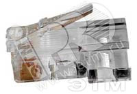 Разъем RJ-458P8C под витую пару категория 3 6 / 6 микродюймов универсальный 100 шт (Hyperline) 49344