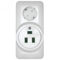 Розетка BLANCA наружная комбинированная белая (Systeme Electric) RA32-211R-B