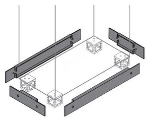 Фланец цоколя 100х800мм (2шт) (ABB) ZN8000